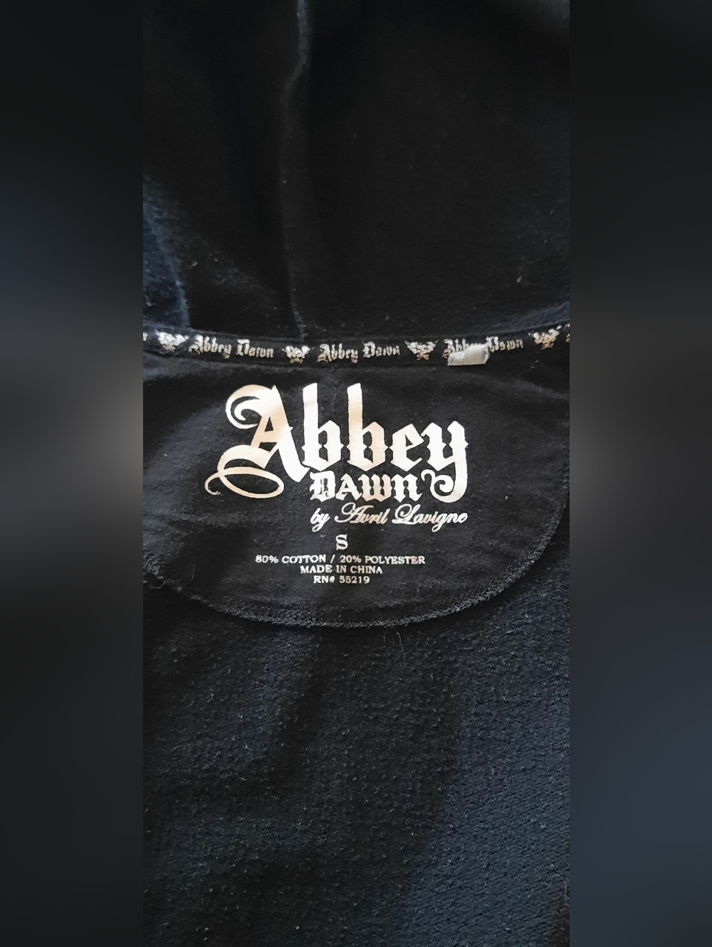 Abbey Dawn Black Hoodie with Pink Accents - Picture 6 of 15